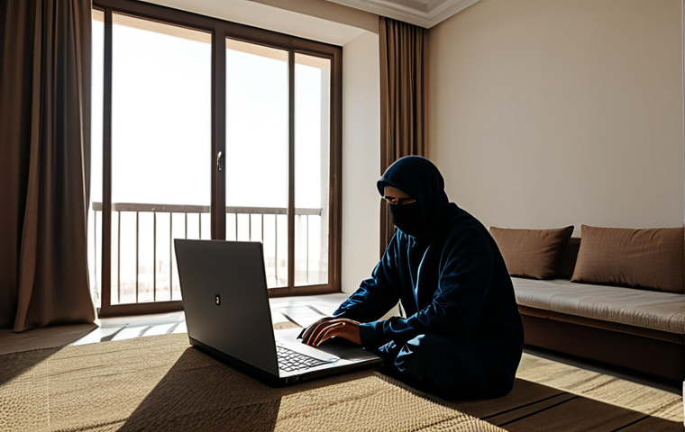 **

A person subtly using a VPN on a laptop in a modest, sparsely furnished apartment in Ashgabat. The scene is dimly lit, casting long shadows. Emphasis on the feeling of secrecy and circumvention. Safe for work, appropriate content, fully clothed, professional, perfect anatomy, natural proportions, digital art.

**
