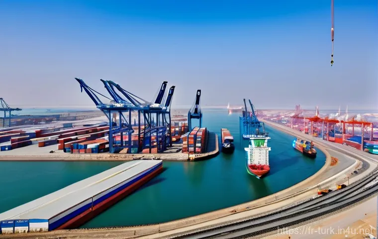 투르크메니스탄 경제 발전의 역사 - A panoramic, high-angle shot of a vast natural gas processing facility in Turkmenistan, showcasing i...