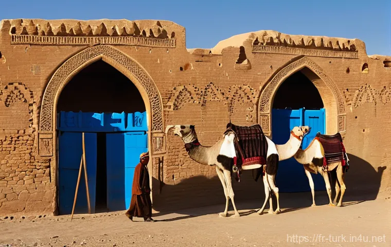 투르크메니스탄 고대 도시의 비밀 - **Prompt:** An expansive and richly detailed panorama of the Konye-Urgench archaeological site in no...