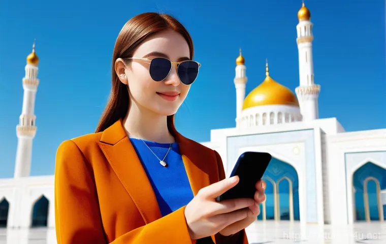 투르크메니스탄 여행 중 통신 방법 - **Prompt 1: Turkmenistan SIM Card Acquisition**
    A realistic photograph of a young, male traveler...